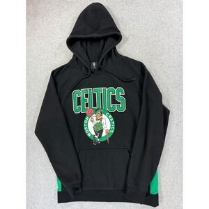 Boston Celtics NBA Screened Logo Arena Hoodie Sweatshirt (Men's Large) Black